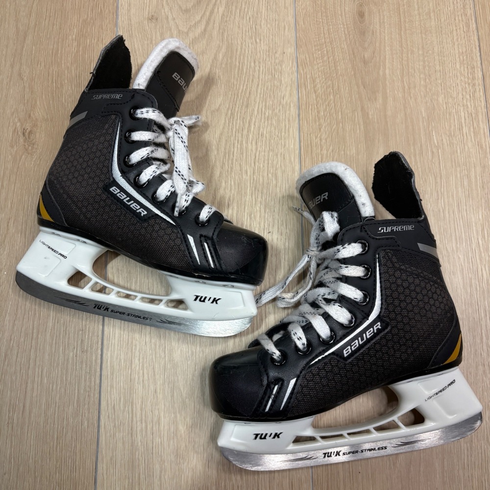 Bauer Supreme One.4 Youth Hockey Skates Black Tuuk Lightspeed Pro Size Y12R